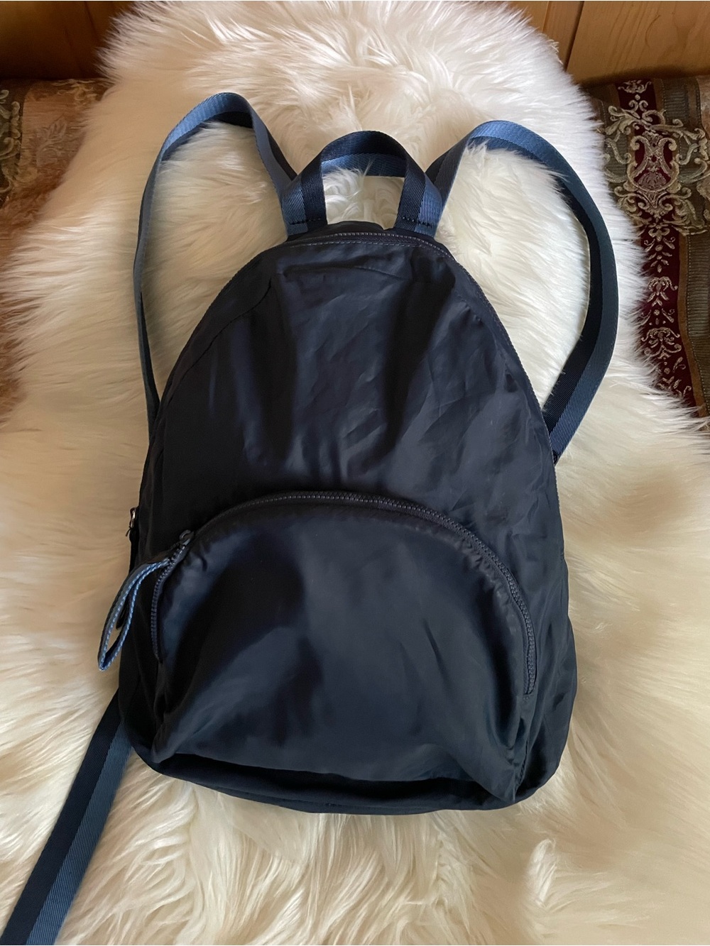 kate spade navy blue shoulder backpack